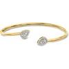image:imageRossSimons 033 ct tw Diamond PearShaped Halo Cuff Bracelet in 14kt Yellow GoldDiamond