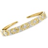 image:imageRossSimons 033 ct tw Diamond Starburst Cuff Bracelet in 18kt Gold Over Sterling 7 inches