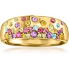 image:imageRossSimons 045 ct tw Scattered MultiGemstone Ring in 18kt Gold Over SterlingAmethyst