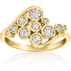 image:imageRossSimons 050 ct tw BezelSet Diamond MultiRow Ring in 14kt Yellow GoldDiamond