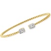 image:imageRossSimons 050 ct tw Diamond and 18kt Gold Over Sterling Bead Cuff BraceletDiamond