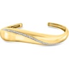image:imageRossSimons 050 ct tw LabGrown Diamond Wavy Cuff Bracelet in 18kt Gold Over SterlingDiamond