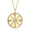image:imageRossSimons 051 ct tw LabGrown Diamond Compass Pendant Necklace in 18kt Gold Over Sterling 16 inches