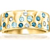 image:imageRossSimons 070 ct tw Tonal Blue Topaz Ring in 18kt Gold Over SterlingTopaz