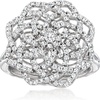 image:imageRossSimons 075 ct tw Diamond Spiral Flower Ring in 14kt White GoldDiamond