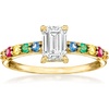 image:imageRossSimons 100 Carat LabGrown Diamond Ring With 37 ct tw Rubies Emeralds and Multicolored Sapphires in 14kt Yellow GoldDiamond