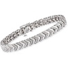 image:imageRossSimons 100 ct tw Diamond ChevronLink Bracelet in Sterling Silver 7 inches