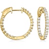 image:imageRossSimons 100 ct tw LabGrown Diamond InsideOutside Hoop Earrings in 18kt Gold Over Sterling