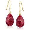 image:imageRossSimons 1000 ct tw Ruby Drop Earrings in 10kt Yellow Gold