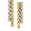 image:imageRossSimons 10kt 2Tone Gold Twisted DoubleBar Earrings