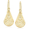 image:imageRossSimons 10kt Yellow Gold Filigree Teardrop Earrings