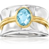 image:imageRossSimons 120 Carat Swiss Blue Topaz Ring in Sterling Silver and 18kt Gold Over SterlingTopaz