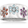 image:imageRossSimons 120 ct tw MultiGem Flower Ring in Sterling SilverAmethyst