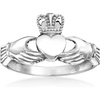 image:imageRossSimons 14kt White Gold Claddagh RingNo Gemstone