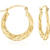 image:imageRossSimons 14kt Yellow Gold Small Twisted Hoop Earrings