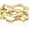 image:imageRossSimons 14kt Yellow Gold Wavy OpenSpace RingNo Gemstone