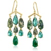 image:imageRossSimons 14kt Yellow GoldPlated Chandelier Earrings With Natural and Simulated Gemstones