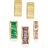 image:imageRossSimons 14kt Yellow GoldPlated Jewelry Set 5 Bead Charms With Simulated Multicolored Gemstones