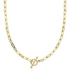 image:imageRossSimons 14kt Yellow GoldPlated Paper Clip Link Toggle NecklaceNo Gemstone
