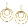 image:imageRossSimons 14kt Yellow GoldPlated TripleCircle Drop Earrings