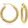image:imageRossSimons 14kt Yellow GoldPlated Twisted Hoop Earrings