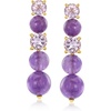 image:imageRossSimons 1630 ct tw Amethyst Drop Earrings in 18kt Gold Over Sterling
