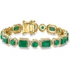 image:imageRossSimons 1760 ct tw Emerald Bracelet With 310 ct tw White Zircons in 18kt Gold Over SterlingEmerald