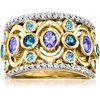 image:imageRossSimons 180 ct tw MultiGemstone Ring in 18kt Gold Over SterlingTanzanite