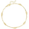 image:imageRossSimons 18kt Gold Over Sterling Bead Station Anklet 9 inches