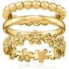 image:imageRossSimons 18kt Gold Over Sterling Jewelry Set 3 Textured and Polished RingsNo Gemstone