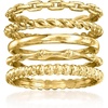 image:imageRossSimons 18kt Gold Over Sterling Jewelry Set 5 Stackable RingsNo Gemstone