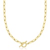 image:imageRossSimons 18kt Gold Over Sterling Paper Clip Link Toggle NecklaceNo Gemstone