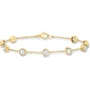 image:imageRossSimons 200 ct tw BezelSet CZ Station Bracelet in 18kt Gold Over SterlingCubic Zirconia