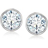 image:imageRossSimons 200 ct tw BezelSet CZ Stud Earrings in Sterling Silver
