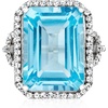 image:imageRossSimons 2000 Carat Swiss Blue Topaz and 90 ct tw White Topaz Ring in Sterling SilverTopaz