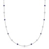image:imageRossSimons 230 ct tw CZ and 200 ct tw Simulated Sapphire Station Necklace in Sterling SilverSapphire