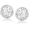 image:imageRossSimons 300 ct tw BezelSet CZ Stud Earrings in Sterling Silver
