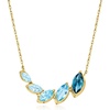 image:imageRossSimons 350 ct tw Tonal Blue Topaz Necklace in 18kt Gold Over Sterling 18 inches