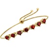 image:imageRossSimons 360 ct tw Garnet Heart Bolo Bracelet in 18kt Gold Over Sterling