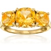 image:imageRossSimons 370 ct tw Citrine 3Stone Ring in 18kt Gold Over SterlingCitrine