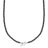 image:imageRossSimons 4mm Onyx Bead CharmCompatible Toggle Necklace in Sterling SilverOnyx