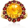 image:imageRossSimons 525 Carat Citrine and 150 ct tw Garnet Ring in 18kt Gold Over SterlingCitrine