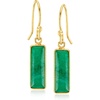 image:imageRossSimons 550 ct tw Emerald Drop Earrings in 18kt Gold Over Sterling