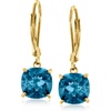 image:imageRossSimons 550 ct tw London Blue Topaz Drop Earrings in 18kt Gold Over Sterling