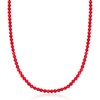 image:imageRossSimons 555mm Red Coral Bead Necklace With 18kt Gold Over Sterling 18 inches