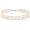 image:imageRossSimons 56mm Cultured Pearl 3Row Choker Necklace in Sterling Silver 14 inches