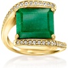 image:imageRossSimons 600 Carat Emerald Bypass Ring With 20 ct tw White Topaz in 18kt Gold Over SterlingEmerald