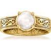 image:imageRossSimons 657mm Cultured Pearl Scrollwork Ring in 18kt Gold Over Sterling