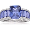 image:imageRossSimons 670 ct tw Simulated Tanzanite and 20 ct tw CZ Ring in Sterling SilverTanzanite
