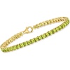 image:imageRossSimons 800 ct tw Square Peridot Tennis Bracelet in 18kt Gold Over SterlingPeridot